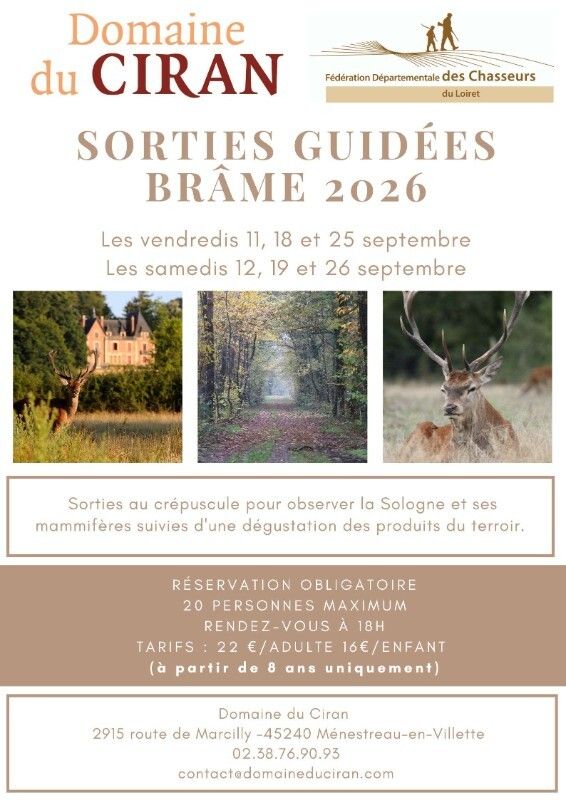 Sorties brâme 2026