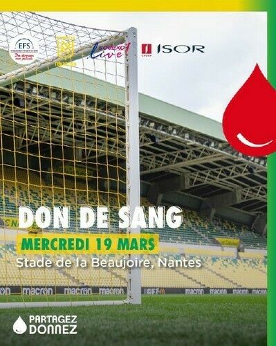 Don de sang au Stade de la Beaujoire