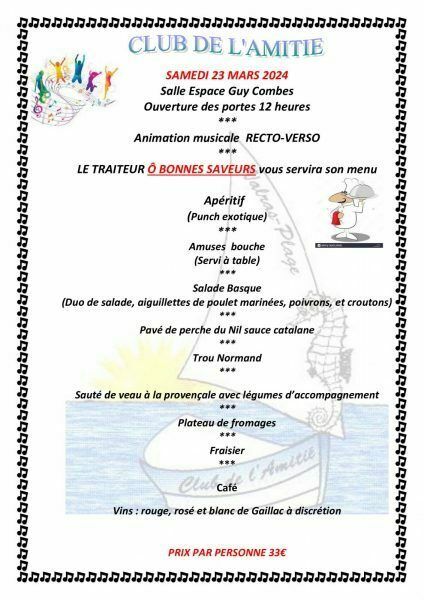 Repas dansant du Club de l'amitié