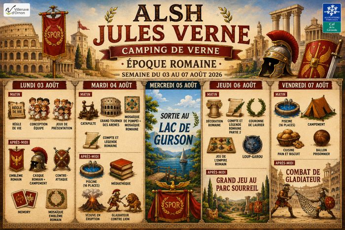 CAMPING DE JULES VERNE SPÉCIAL ÉPOQUE ROMAINE