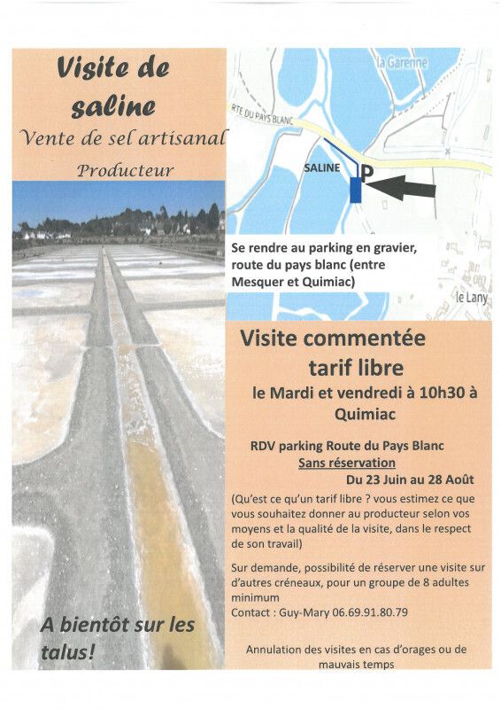Visite de saline avec Guy-Mary