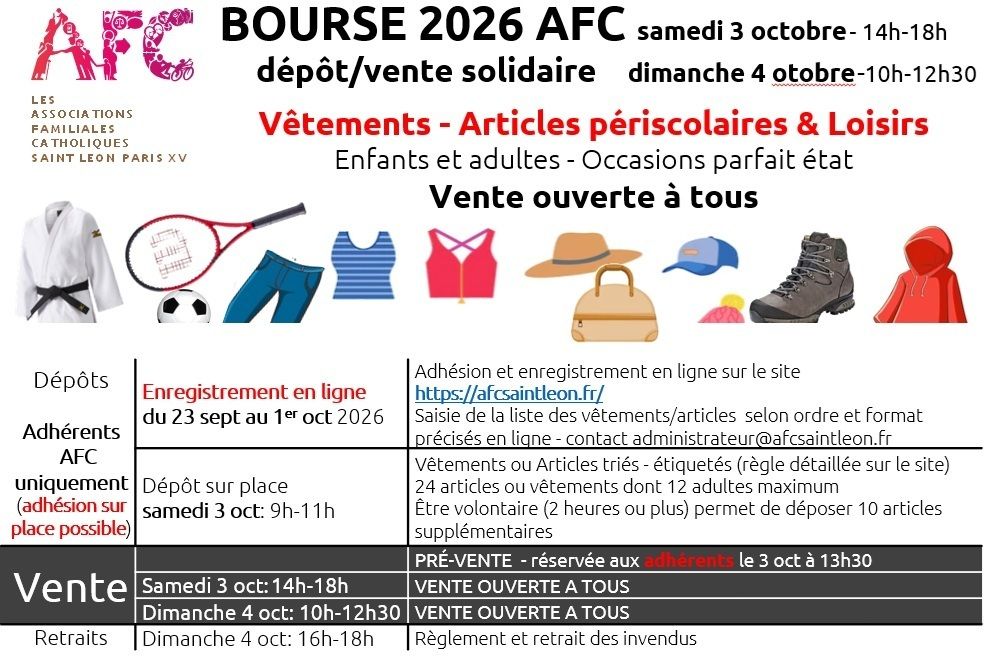 Clothing Sale October 3-4, 2026