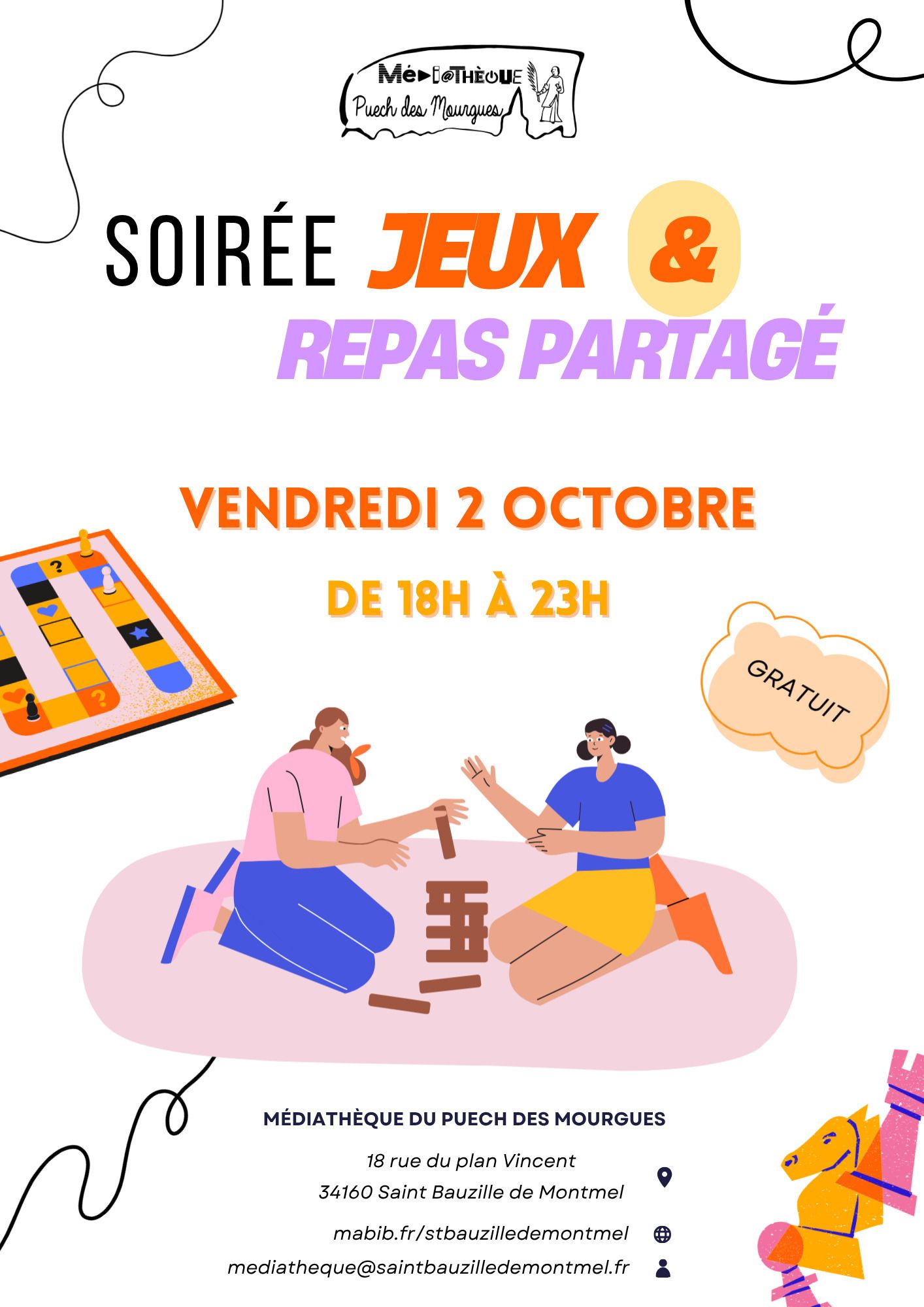 Soirée Jeux & Repas partagé