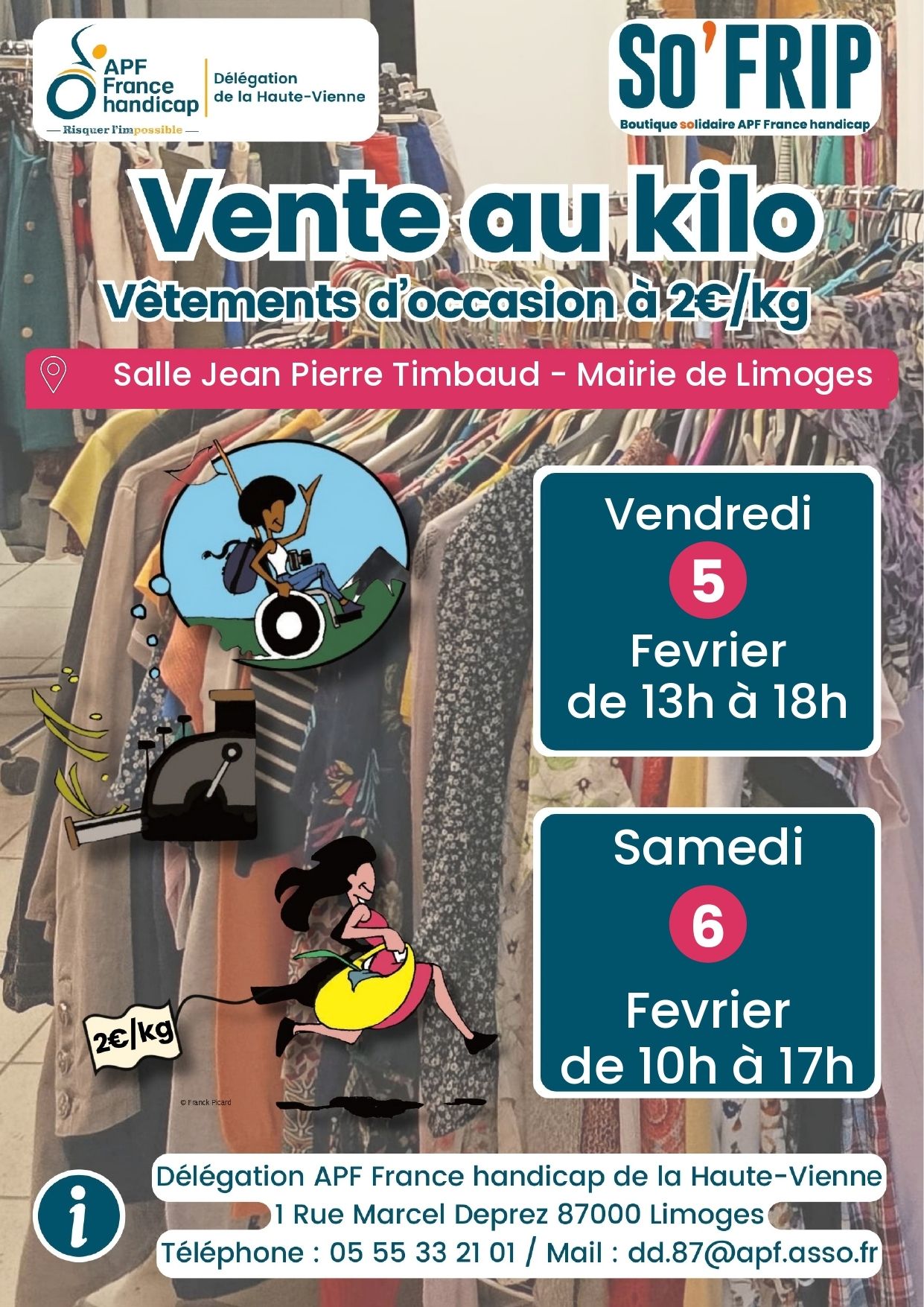 Vente au kilo de vêtements d'occasion - 5 & 6 février 2027