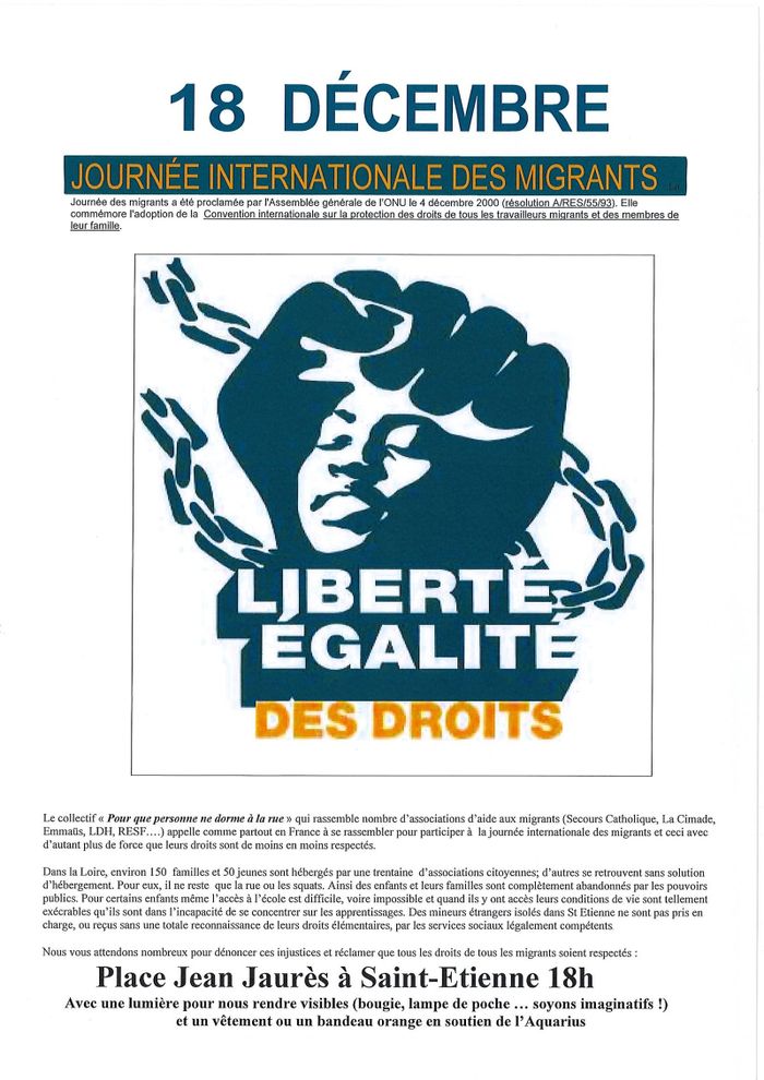(mobilisation solidaire) Rassemblement à l'appel du Collectif  « Pour que personne ne dorme à la rue »,