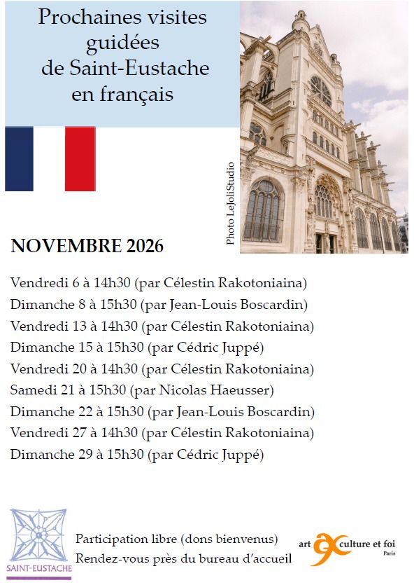 Visites guidées en français de l'église Saint-Eustache
