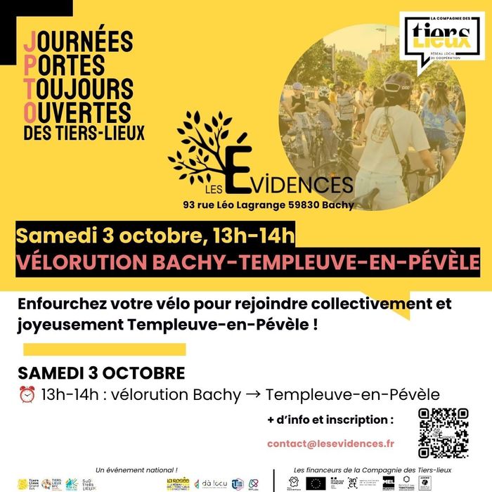 Journées portes toujours ouvertes - Vélorution Bachy → Templeuve-en-Pévèle