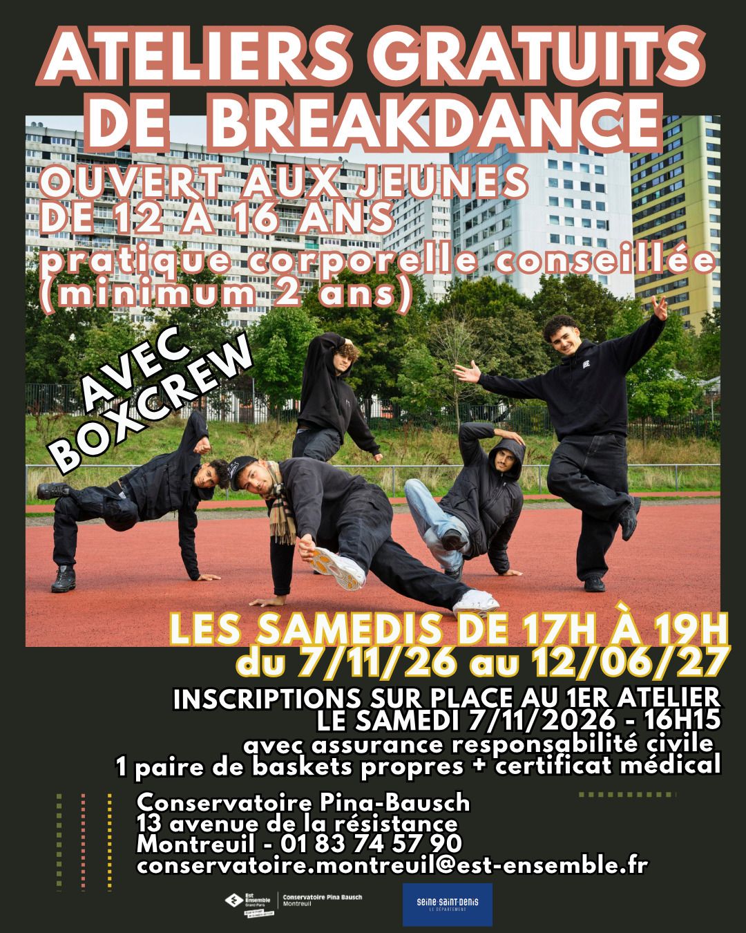 ATELIERS GRATUITS DE BREAKDANCE