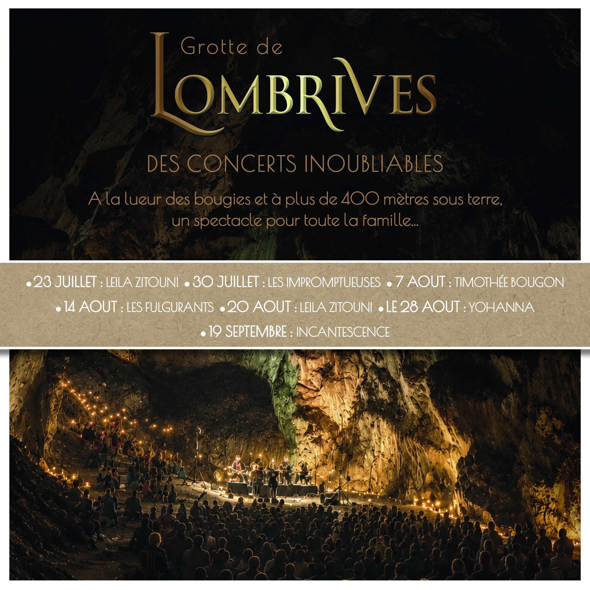 Concert aventure dans la grotte de Lombrives