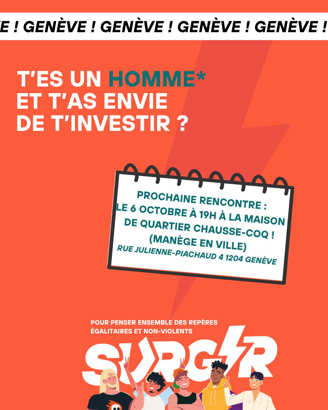 En tant qu'homme, rejoins notre équipe bénévoles MasculinitéS !