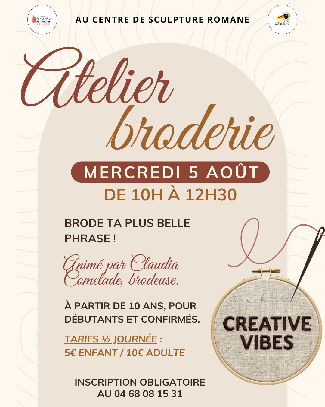ATELIER FAMILIAL : BRODE TA PHRASE, ANIME PAR CLAUDIA COMELADE