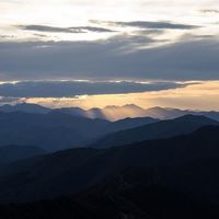Rando familiale- Au coucher du soleil