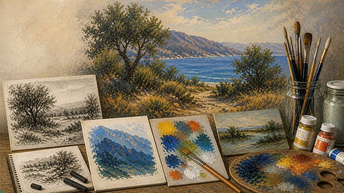 Se familiariser avec une technique picturale