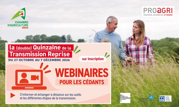 LA (DOUBLE) QUINZAINE DE LA TRANSMISSION : Webinaire le 27 novembre 2026