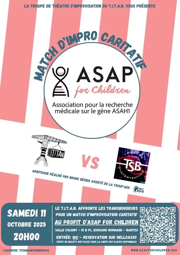 Match d'improvisation caritatif en soutien à Asap For Children