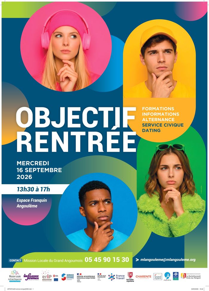 Salon organisé en partenariat avec la Mission locale de l'Angoumois qui permet de mettre en relation les jeunes sans solution avec les organismes de formation ou les services d'orientation.