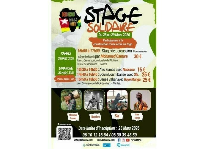 Stage percussions et danse africaine