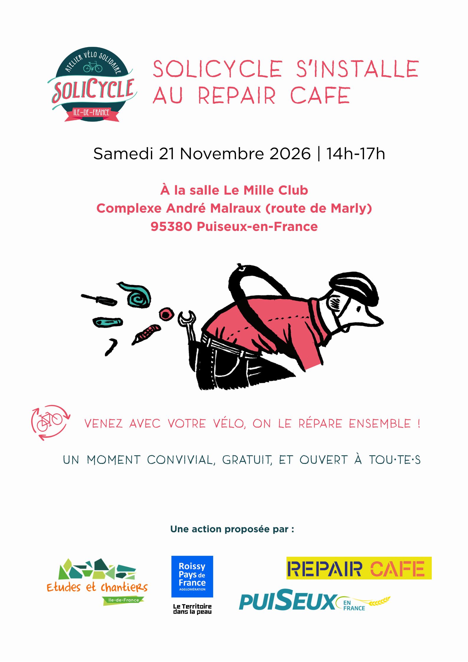 Atelier co réparation vélos
