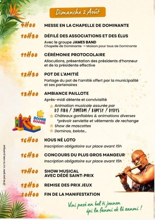 FÊTE DU QUARTIER DOMINANTE