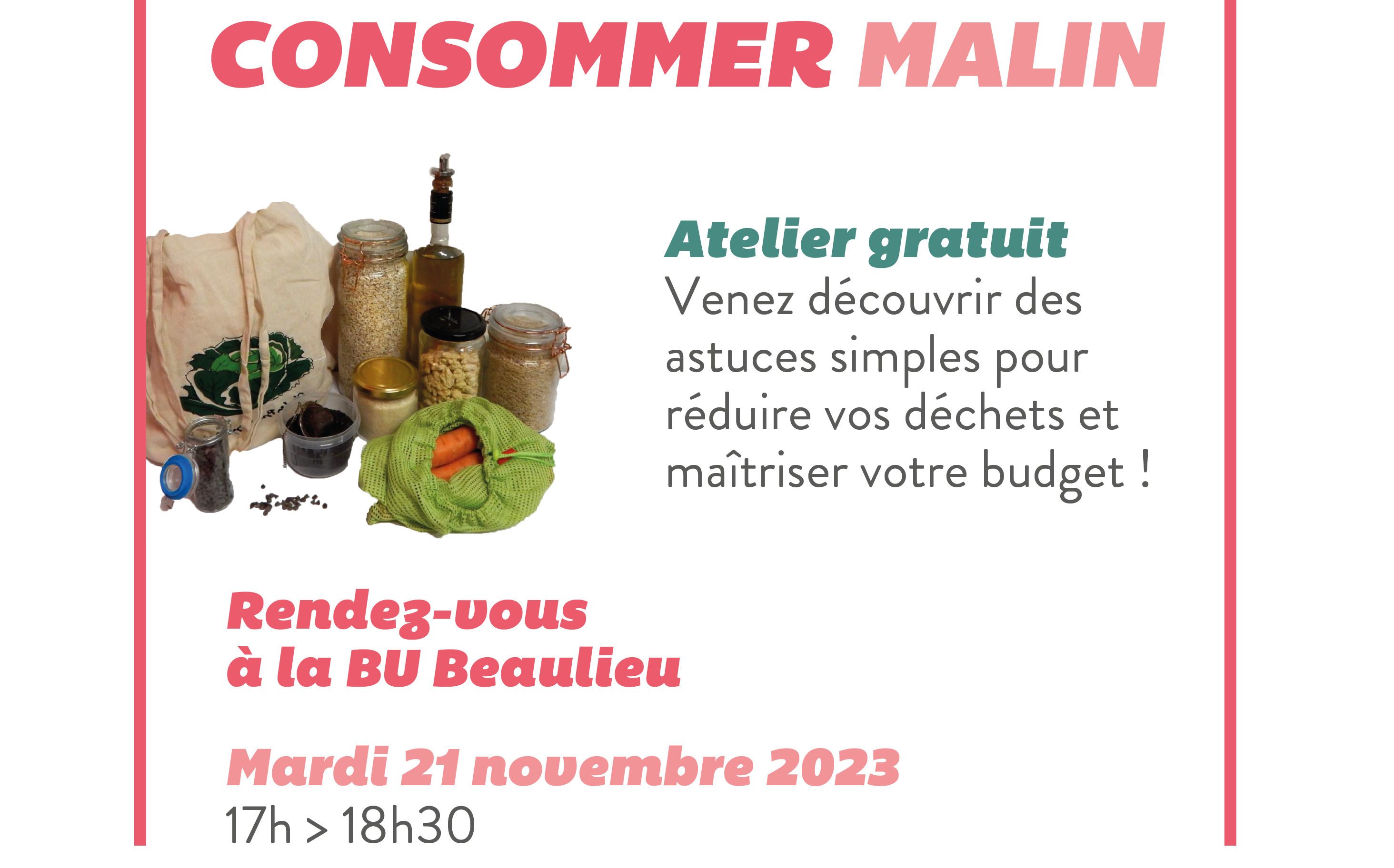 Dans le cadre de la semaine européenne de la réduction des déchets (SERD), participez à un atelier pour réduire vos déchets