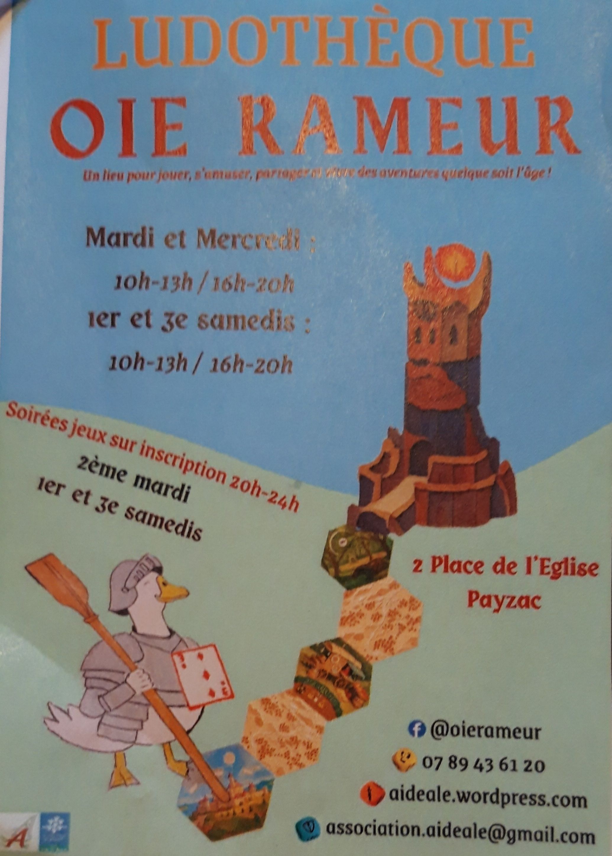 Games Night 2nd Tuesday - Payzac - Oie Rameur