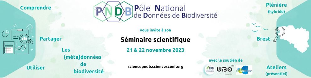 Ce séminaire scientifique est organisé par l'infrastructure de recherche "Pôle National de Données de Biodiversité - PNDB"