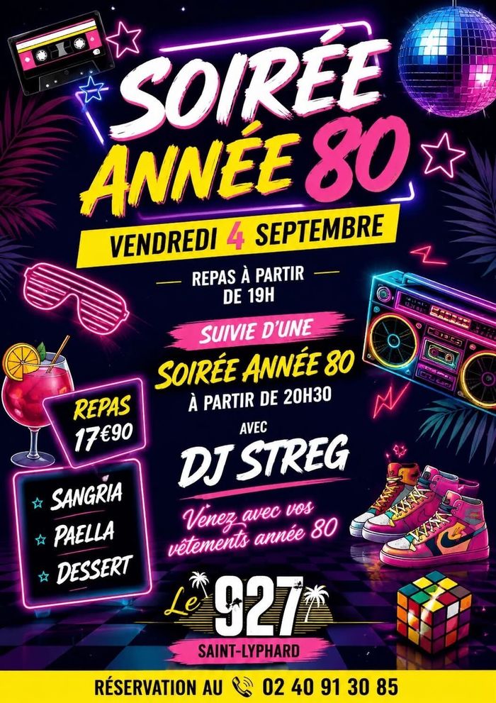 Affiche — Soirée année 80