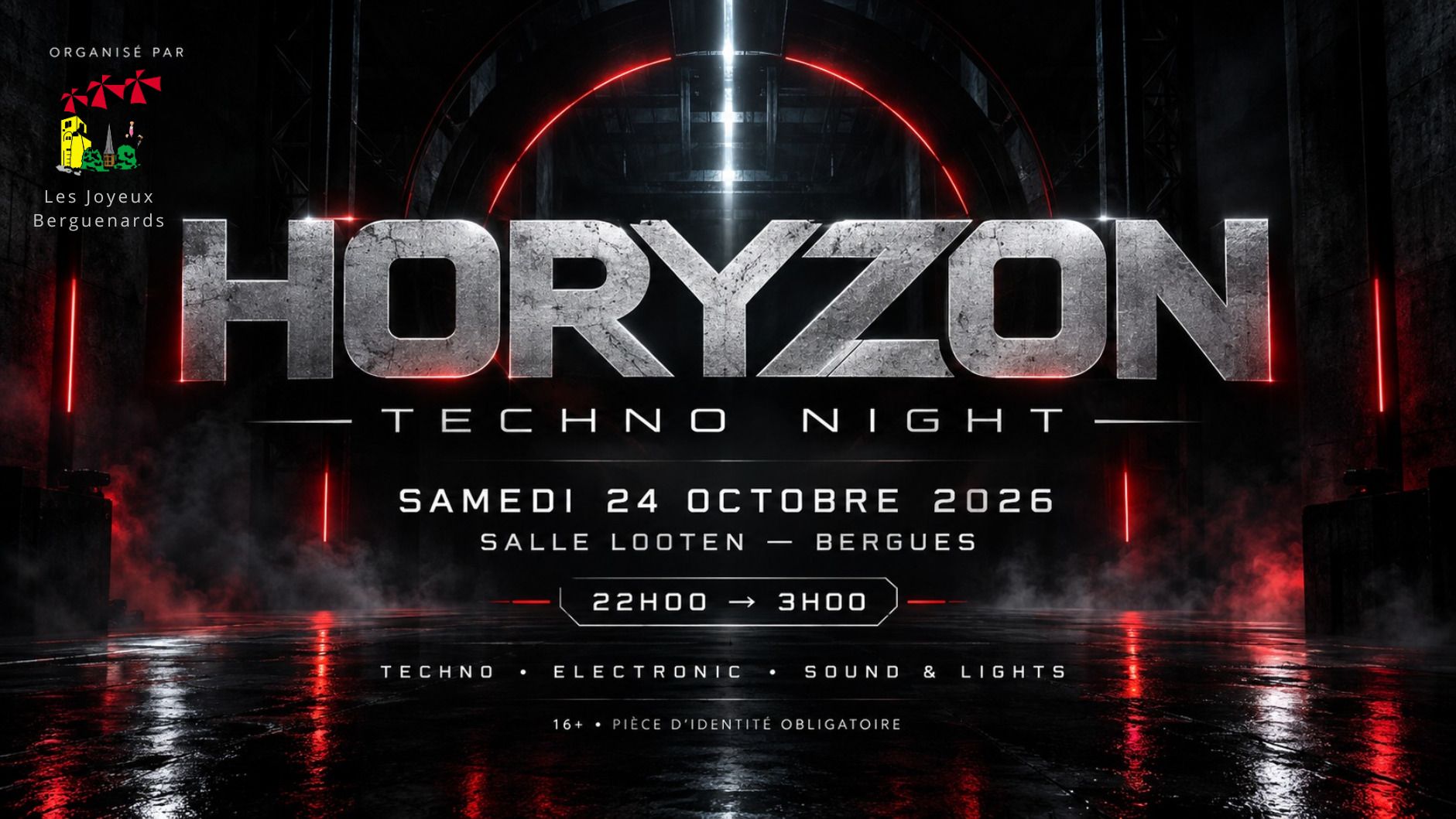 Affiche ou photo de Collectif Horyzon × Les Joyeux Berguenards — Soirée Techno