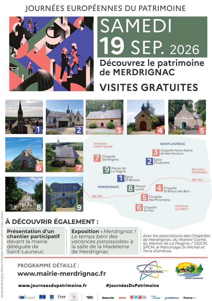 Les Journées du patrimoine à Merdrignac à Merdrignac — le 19 septembre 2026