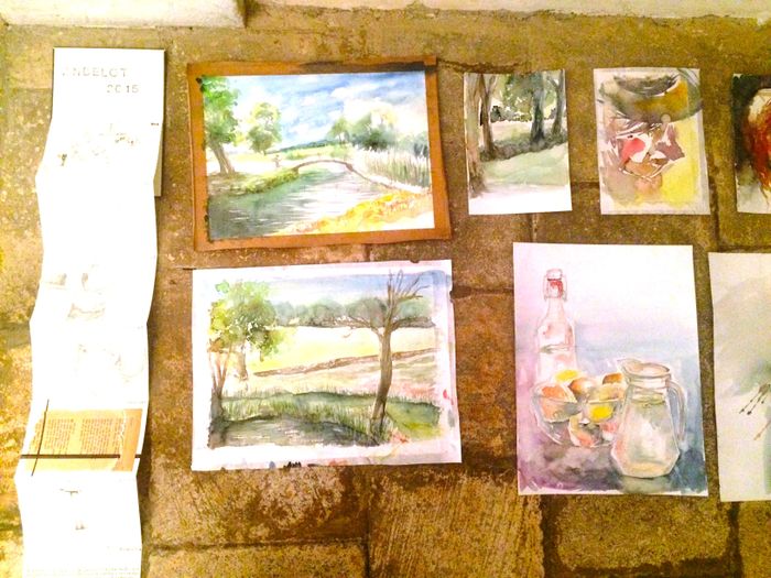 Atelier ouvert à l'Abbaye de Septfontaines avec les jeunes peintres de Ludwigsburg