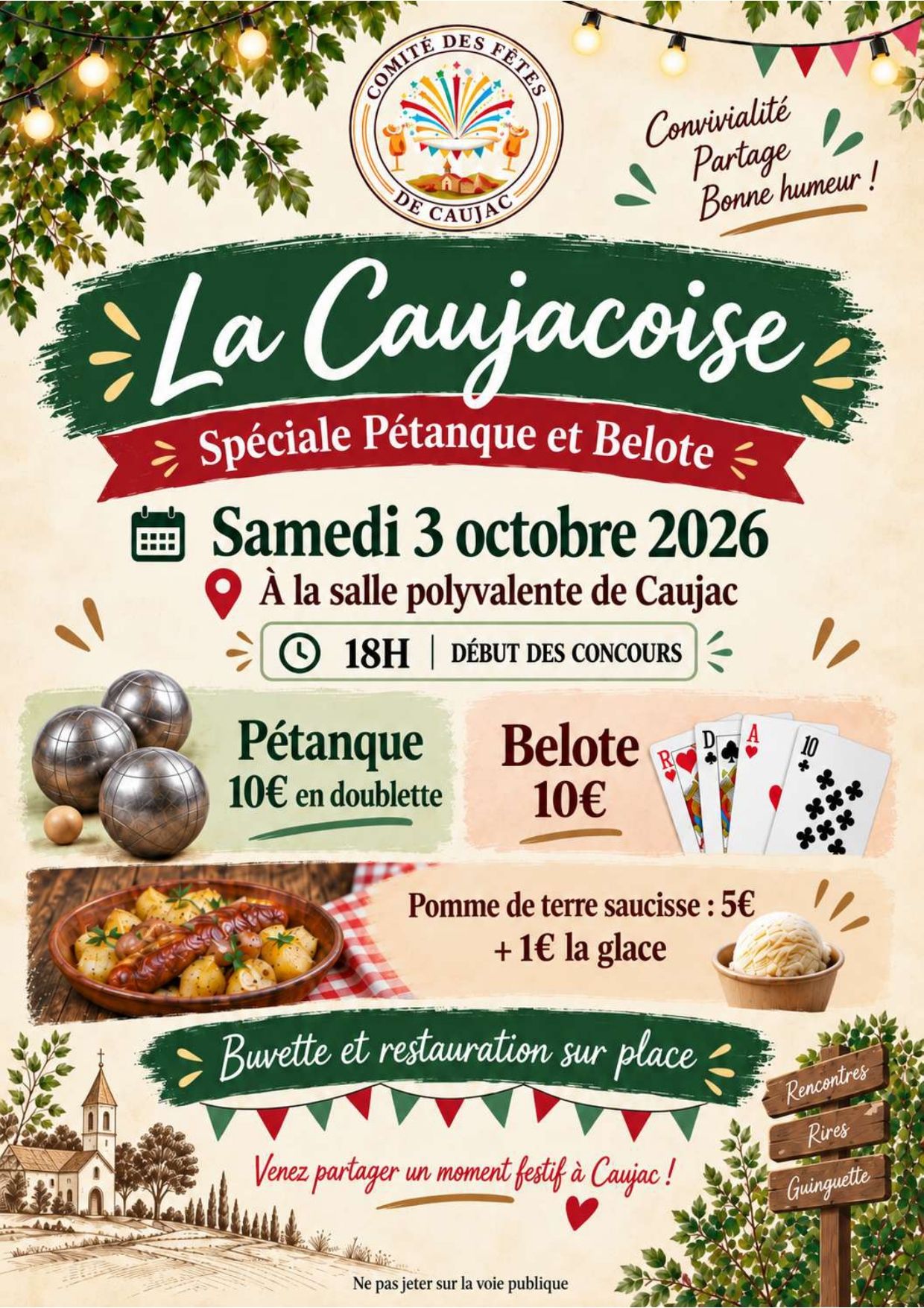 La Caujacoise Spéciale Pétanque et Belote I Caujac