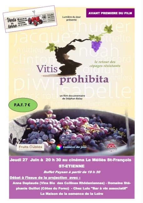 (film avant-première-débat) VITIS-PROHIBITA dans le cadre du Salon de l'Agriculture Paysanne de la Loire