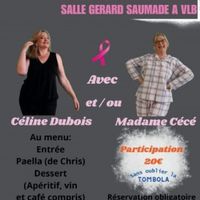 Repas spectacle pour la ligue contre le cancer avec Céline Dubois et Madame Cécé