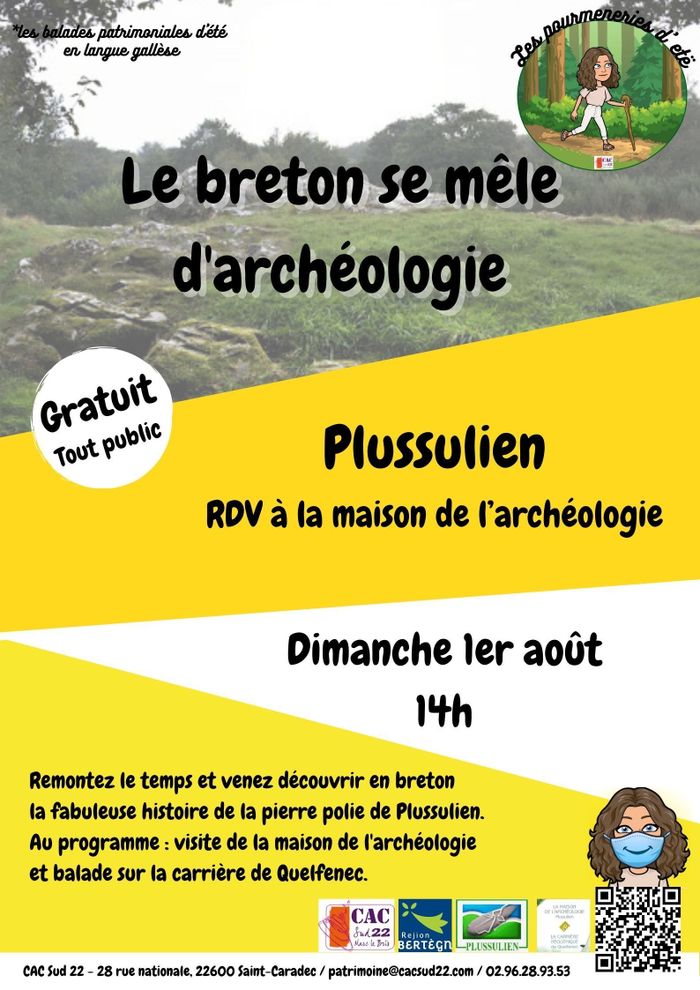 Visite guidée en breton sur l'histoire de la hache polie de Plussulien