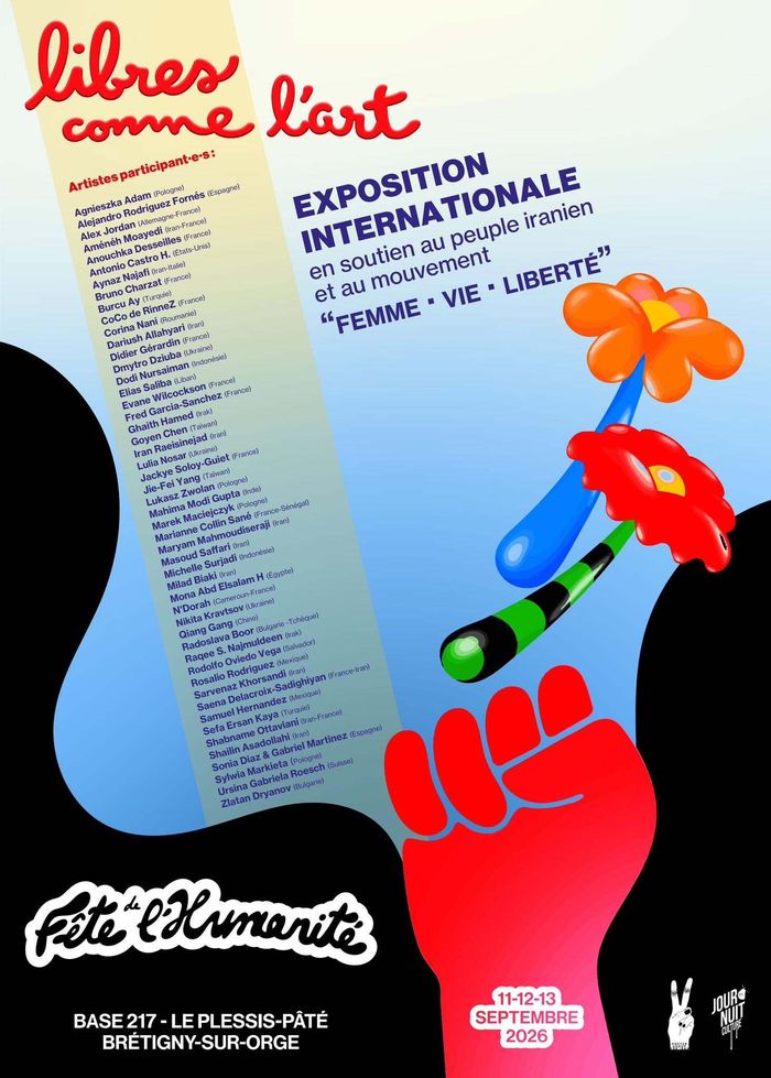 Fête de l'Humanité - exposition internationale en soutien au peuple iranien et au mouvement "Femme, vie, liberté"