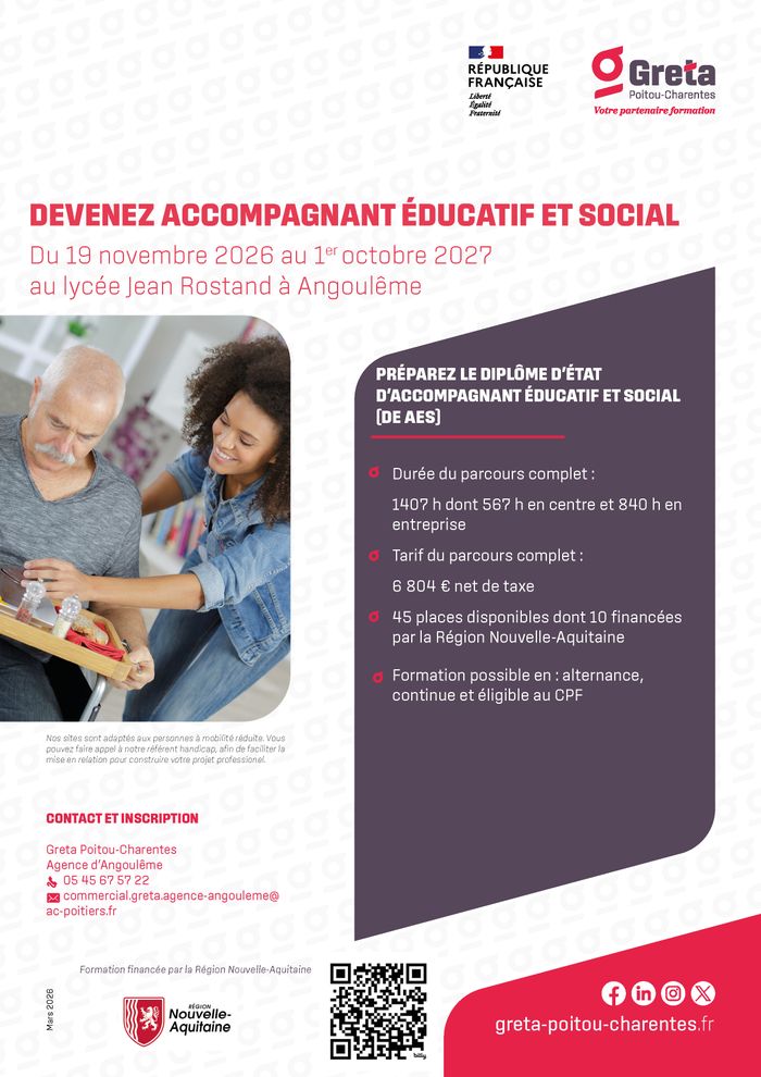 Formation Diplôme d'État d'Accompagnant éducatif et social
