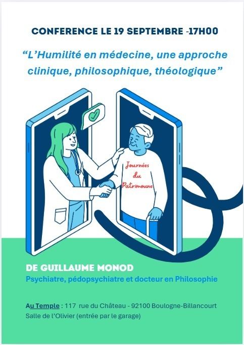 Conférence avec Guillaume Monod sur « L’humilité en médecine : une approche clinique, philosophique et théologique »