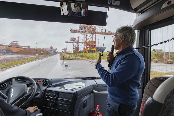 Visite du port de Dunkerque en bus