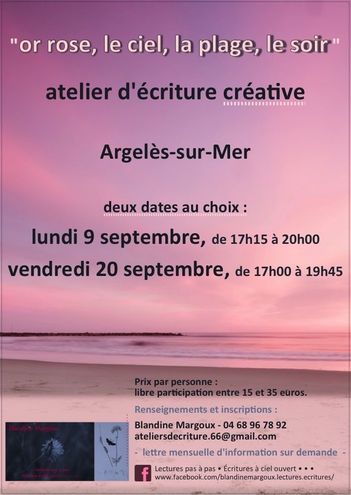 Or rose, le ciel, la plage, le soir • Atelier d'écriture