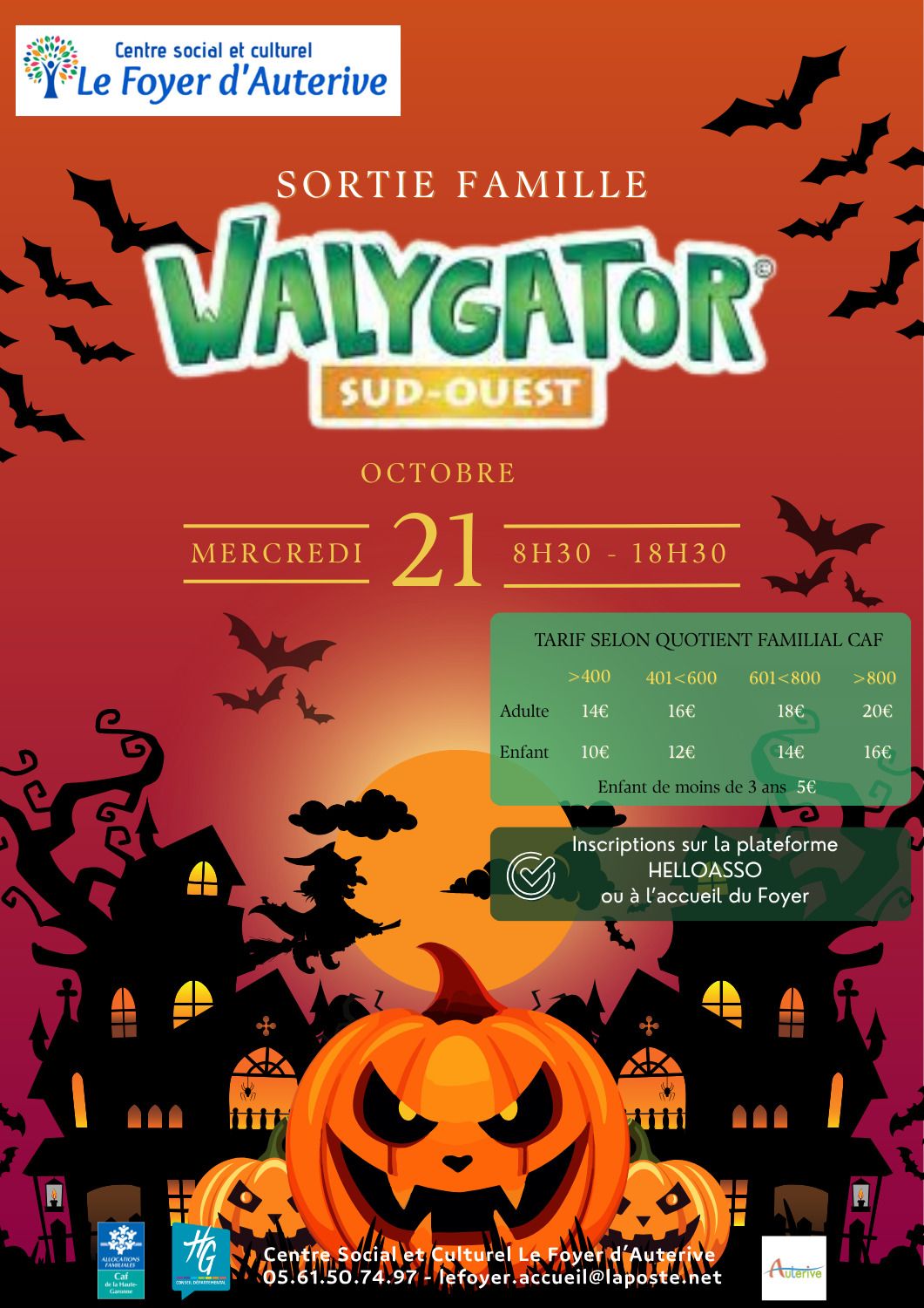 Family Outing to Walygator organized by Centre Social et Culturel le Foyer d'Auterive