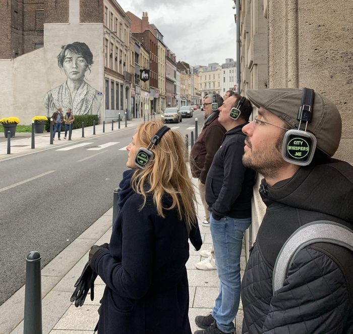 Balade sonore immersive à Roubaix — « Le courage de recommencer » — en autonomie via l’application CityWhispers, en français et en anglais.