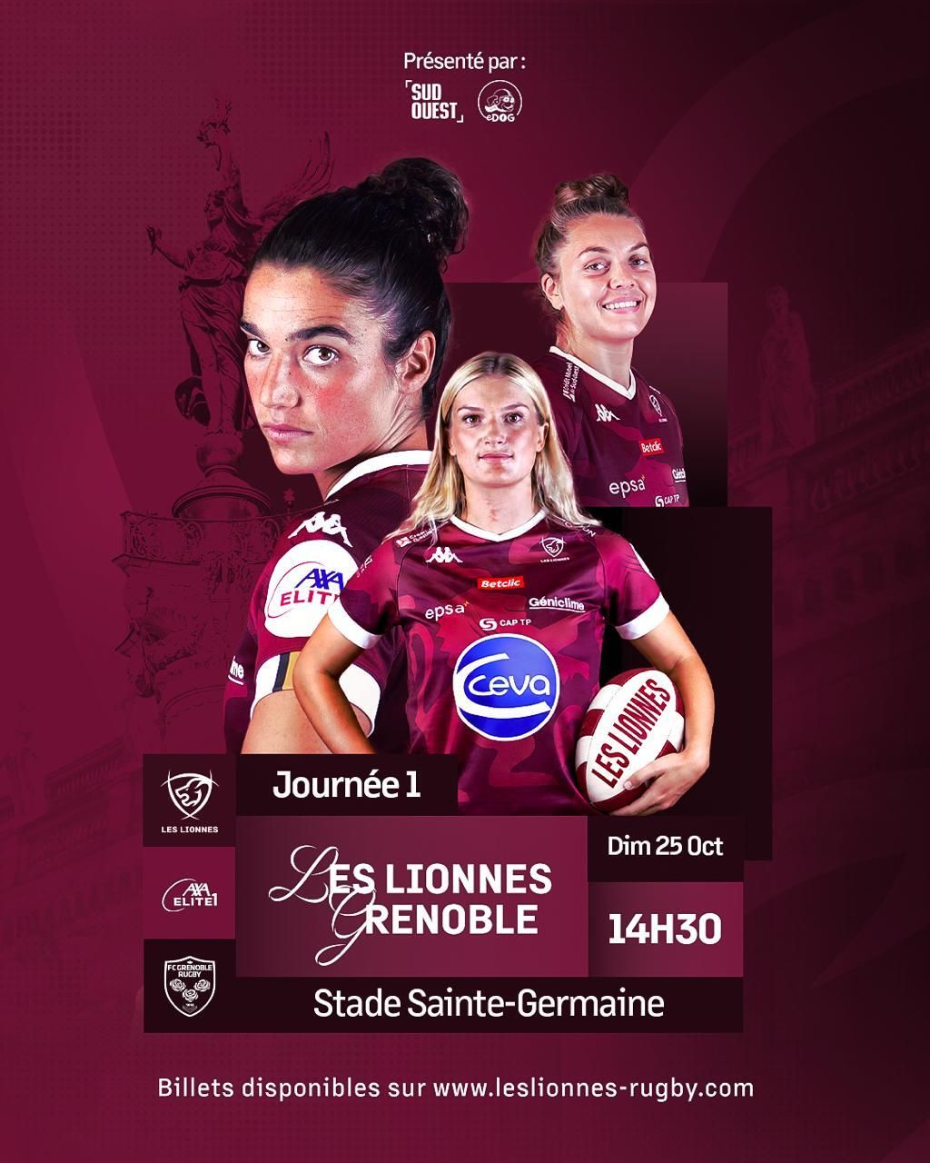 🔥 Venez encourager les Lionnes face au FC Grenoble Amazones