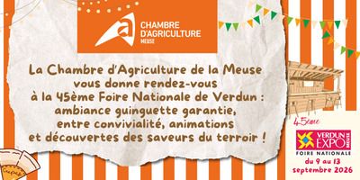La Chambre d'Agriculture de la Meuse à la 45ème Foire Nationale de Verdun