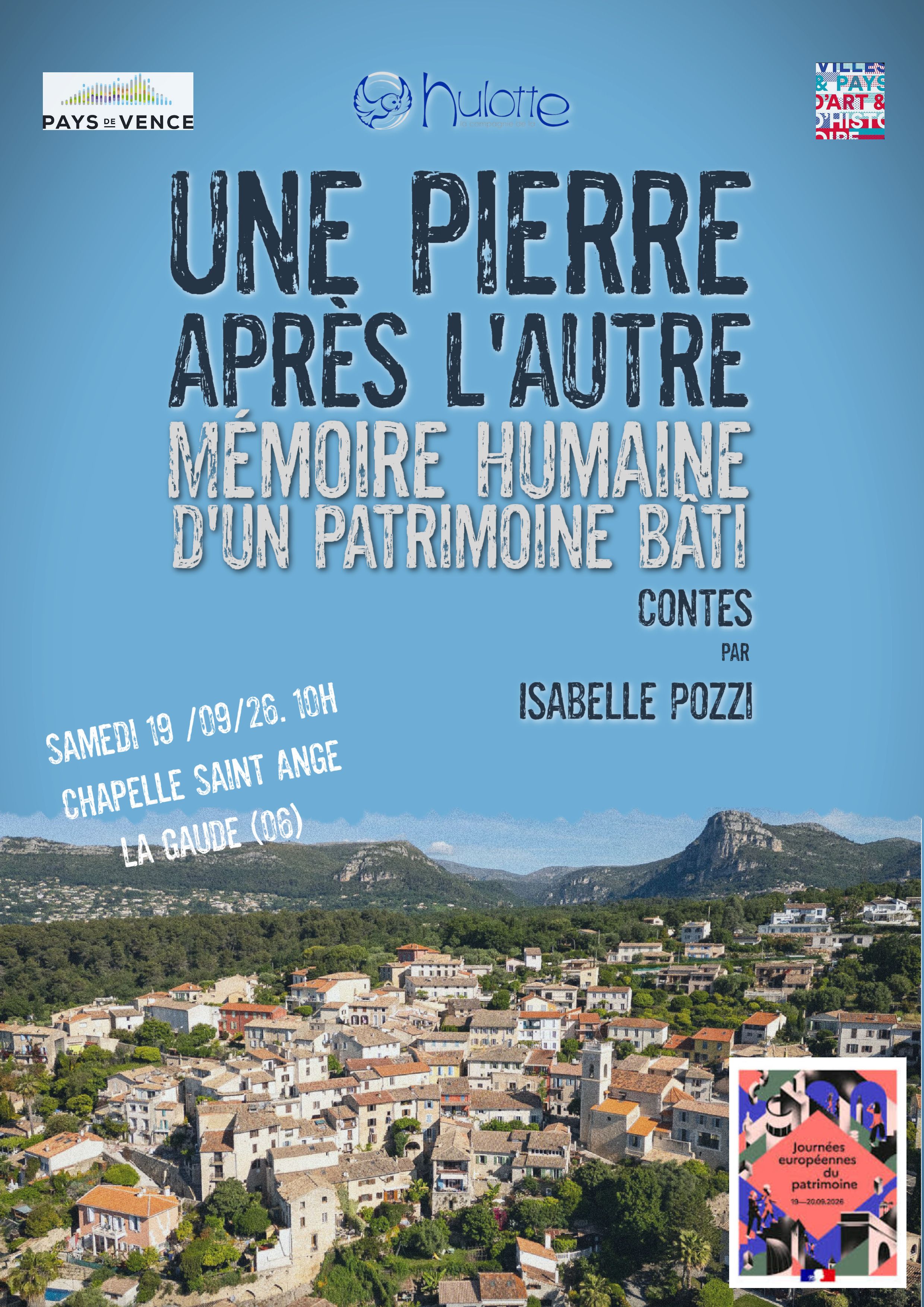 Une pierre après l'autre . Isabelle Pozzi