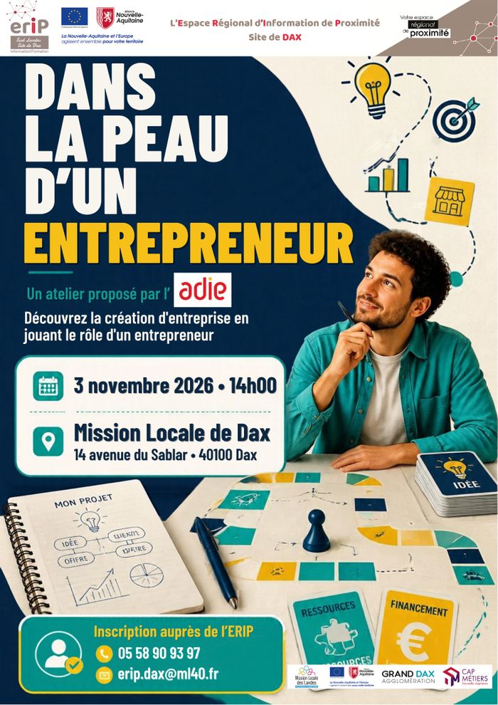 Participez à un atelier interactif sur entrepreneuriat : repensez votre projet, utilisez vos ressources et collaborez dans une ambiance conviviale. Lancez-vous avec confiance !