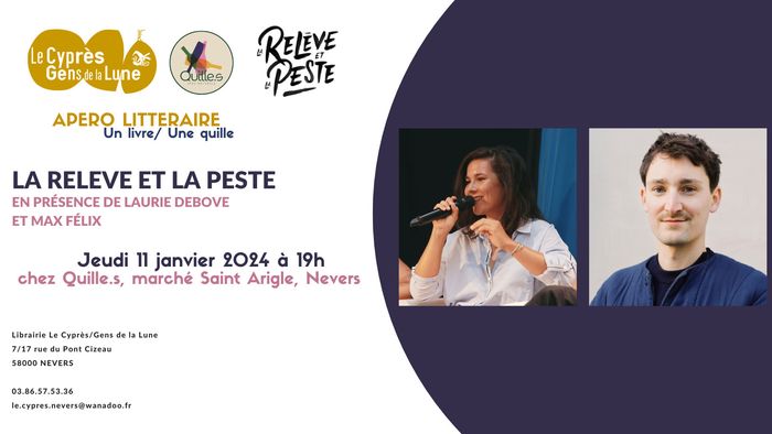 Un livre/Une quille] Apéro Littéraire jeudi 11 janvier à 19h chez Quille.s par le Cyprès/Gens de la Lune