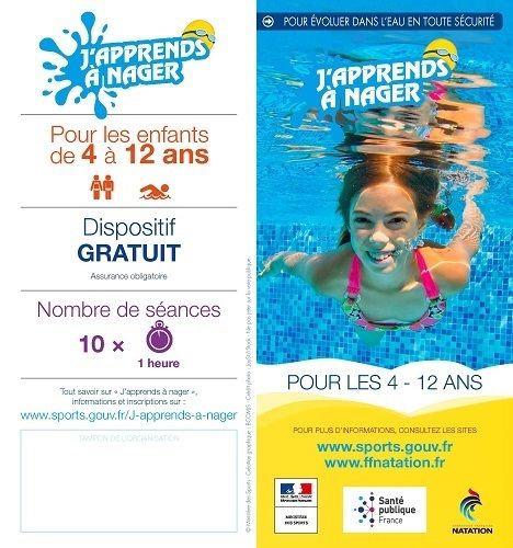 J'apprends à nager pendant les vacances !