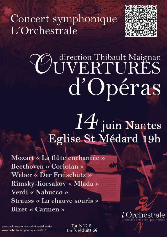 Concert symphonique de l'Orchestrale : Ouvertures d'opéras
