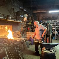 VISITE DE LA FORGE CENTENAIRE, ferrage chevaux, travail du fer, animations