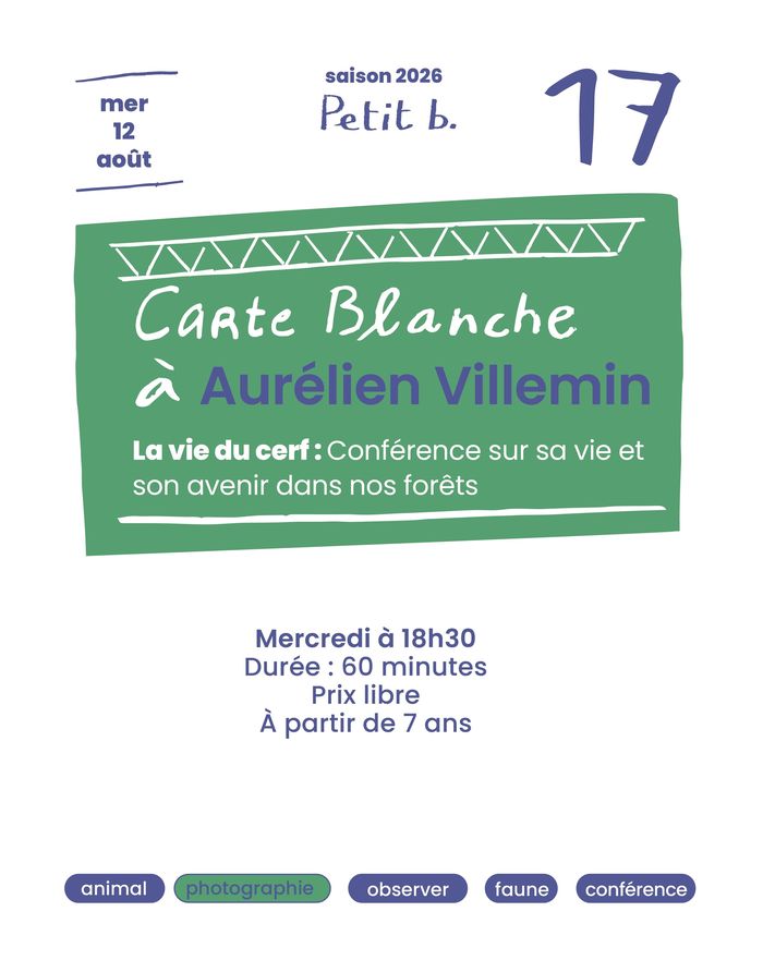 La vie du cerf, conférence sur sa vie et son avenir dans nos forêts